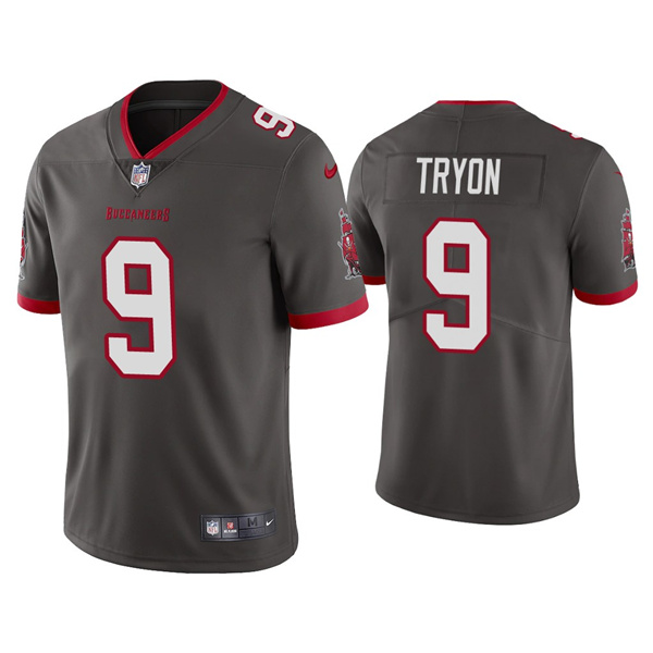 Men's Tampa Bay Buccaneers #9 Joe Tryon 2021 Draft Grey NFL Vapor Untouchable Limited Stitched Jersey